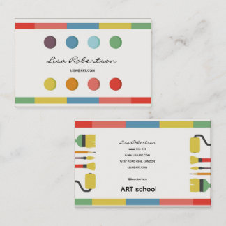 Artist Studio Art Draw School Teacher Palette Card