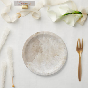 Artist Studio Canvas Antique Parchment Elegant Art Paper Plate