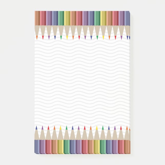 Artist Teacher Colored Pencil Post-it Notes (Front)