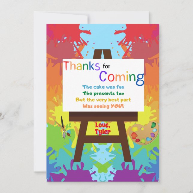 Artist Thank You Card (Front)