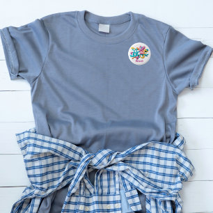 Artist Typography, Colourful, Modern, Stylish 3 Cm Round Badge