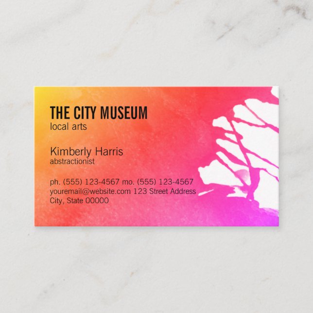 Artist (vibrant) business card (Front)
