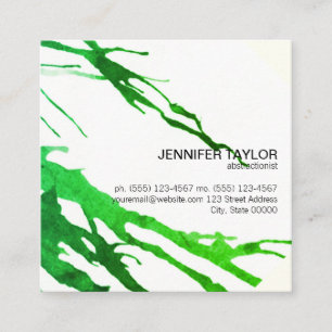 Artist   Vibrant (Green)   Variation Square Business Card
