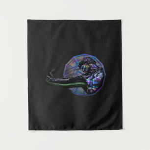 Artist vs. the Biblical Snake - Purple - Tapestry