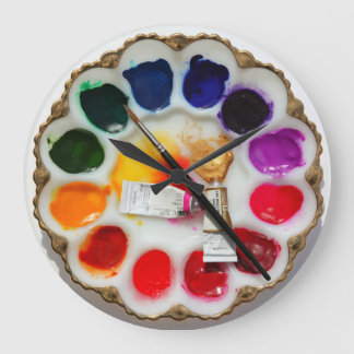Artist Watercolor Palette Clock What Deviled Eggs?