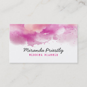 Artist Watercolor Style Paint Splatter Chic Business Card