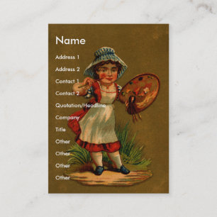 Artist with Paintbrush and Palette Business Card