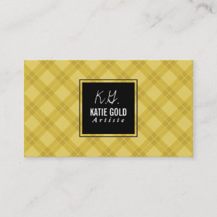 Artiste   Argyle Yellow Business Card