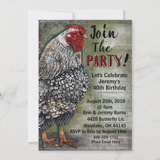 Artiste Hen Party Invitation (Front)