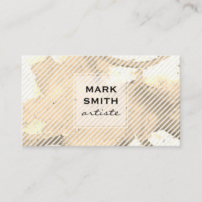 Artiste Watercolor Golden Business Card (Front)