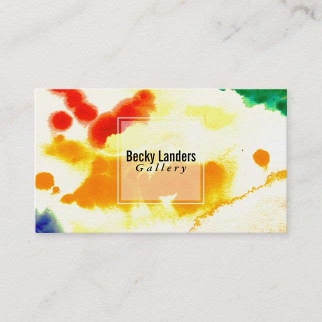 Artiste | Watercolor III Business Card (Front)