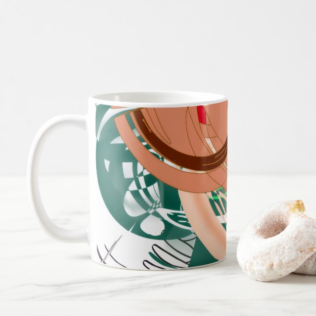 Artistic Abstract Coffee Mug (With Donut)