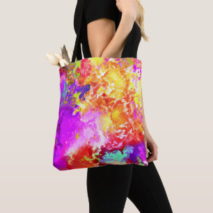 Artistic Abstract Color Explosions Tote Bag
