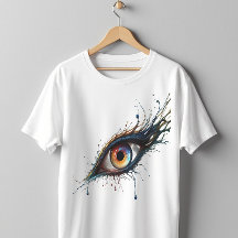 Artistic Abstract Eye with Colourful Paint Splatte