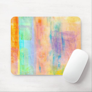 Artistic abstract mixed-media art in multi-colour mouse mat