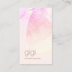 Artistic Abstract Ombre Watercolor Business Card