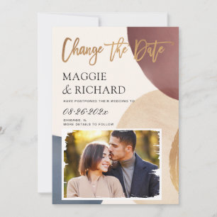 Artistic Abstract Shape Photo Change the Date Save The Date