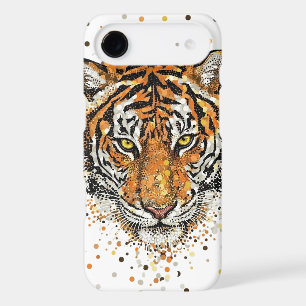 Artistic Abstract Splatter Tiger Face Wildlife