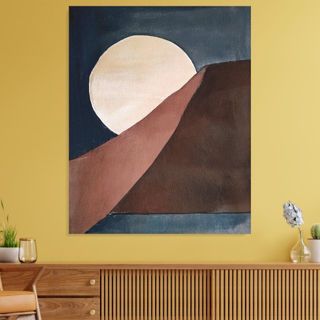 Artistic abstract watercolor painting canvas print (Insitu(LivingRoom))