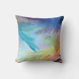 Artistic abstract watercolor painting  cushion