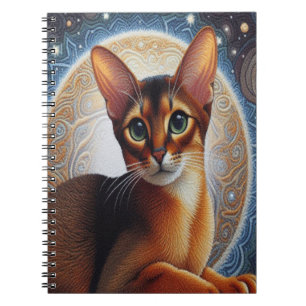 Artistic Abyssinian Cat,  Modern Abyssinian Kitten Notebook