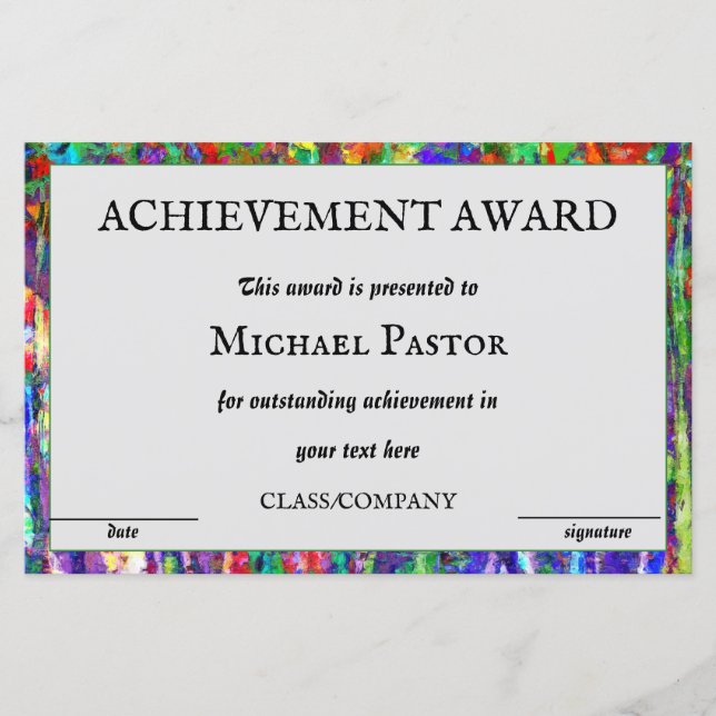 Artistic Achievement Award (Front)