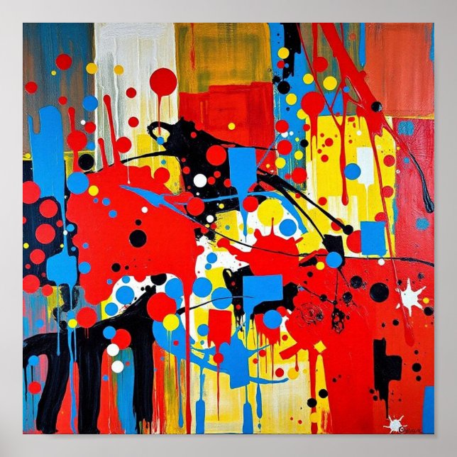 Artistic Aesthetic Abstract Watercolor Poster (Front)