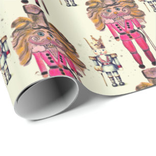 Artistic and Royal Nutcracker Soldiers Wrapping Paper