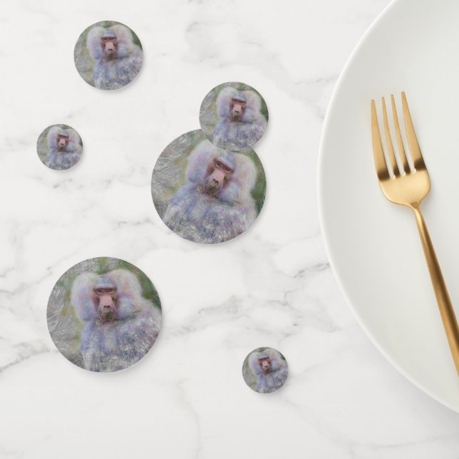 artistic animal baboon confetti (Group)