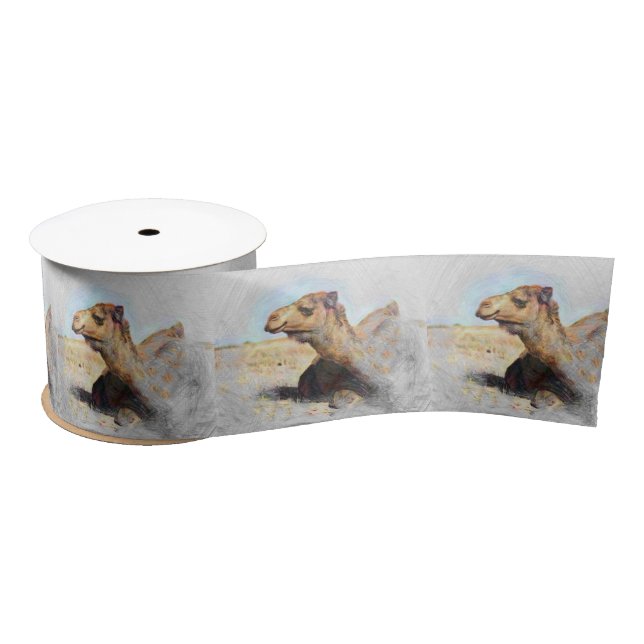 artistic animal camel 1 satin ribbon (Spool)
