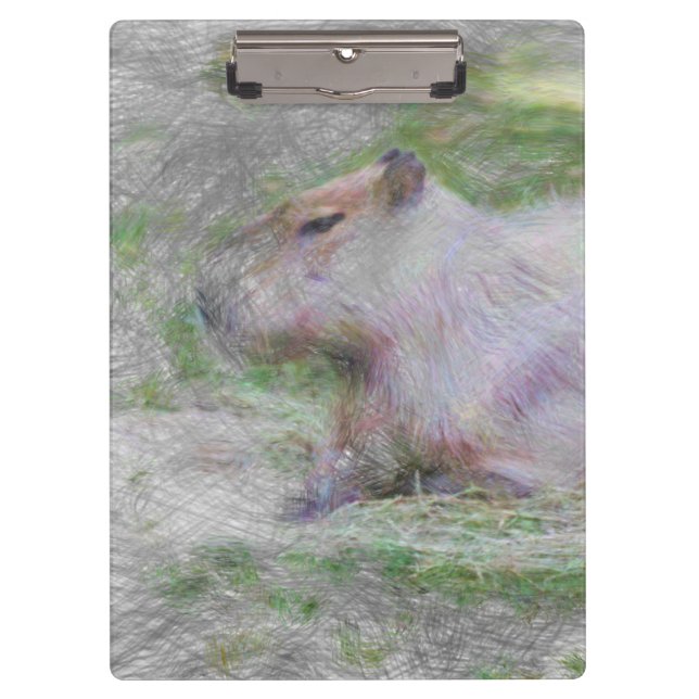 artistic animal capybara clipboard (Front)