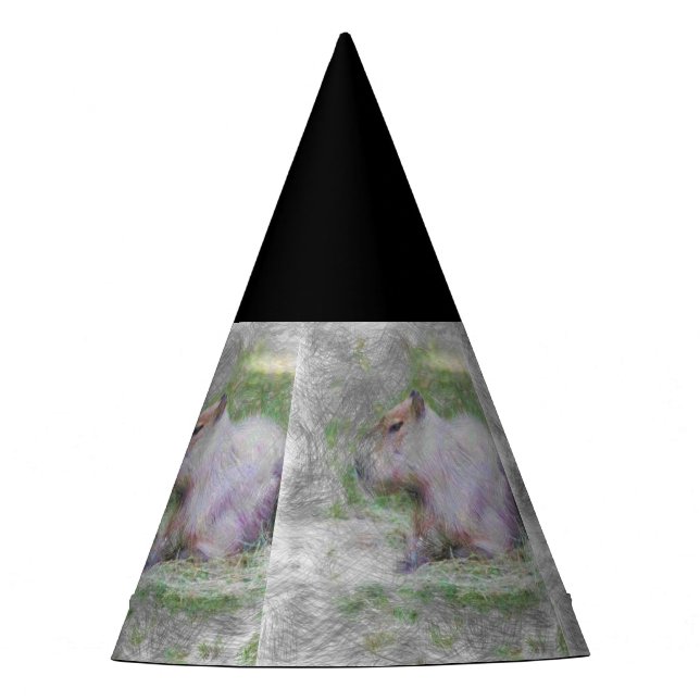 artistic animal capybara party hat (Front)