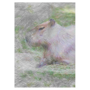 artistic animal capybara tablecloth
