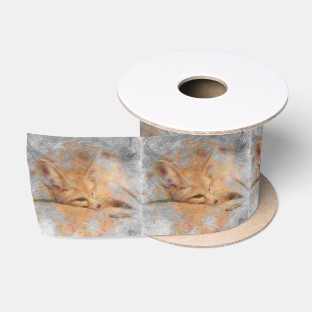 Artistic Animal Fennec Satin Ribbon (Spool)