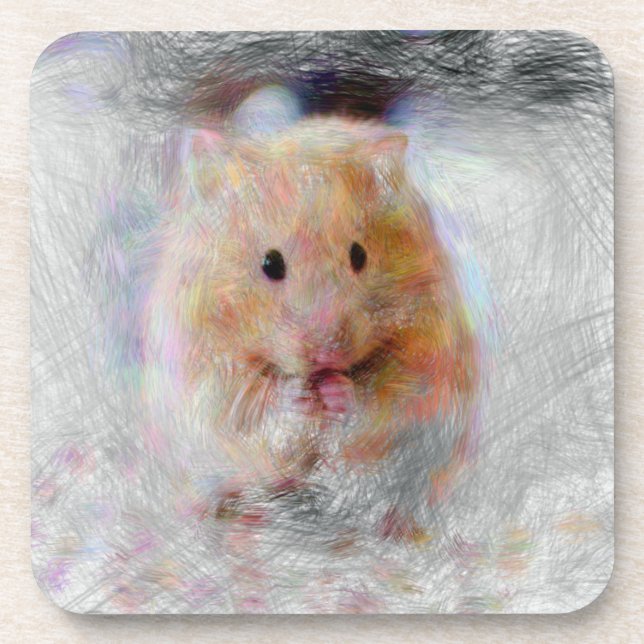 artistic animal hamster coaster (Front)