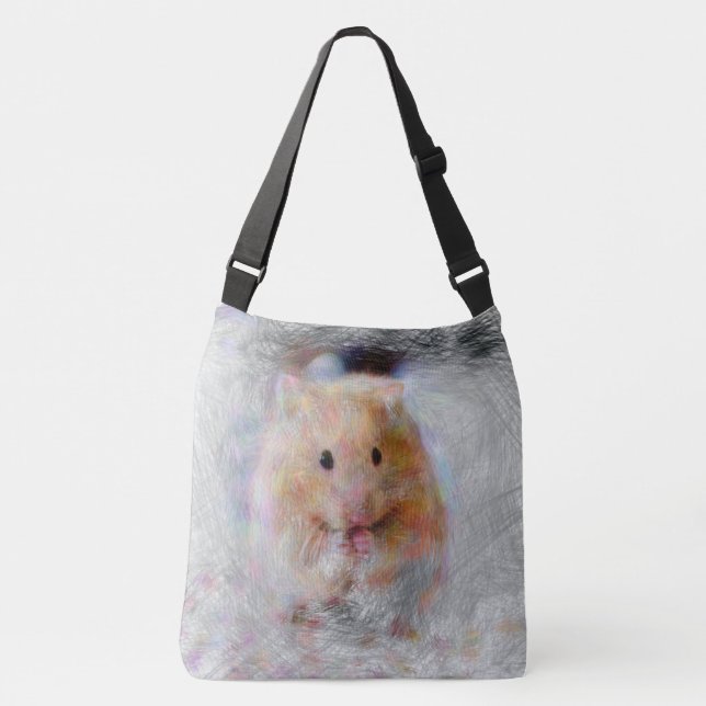 artistic animal hamster crossbody bag (Front)