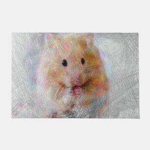 artistic animal hamster doormat