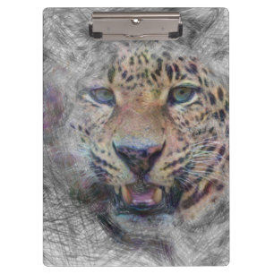 artistic animal leopard clipboard
