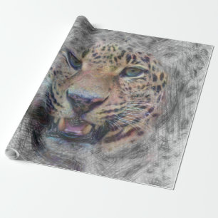 artistic animal leopard wrapping paper