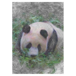 artistic animal panda tablecloth