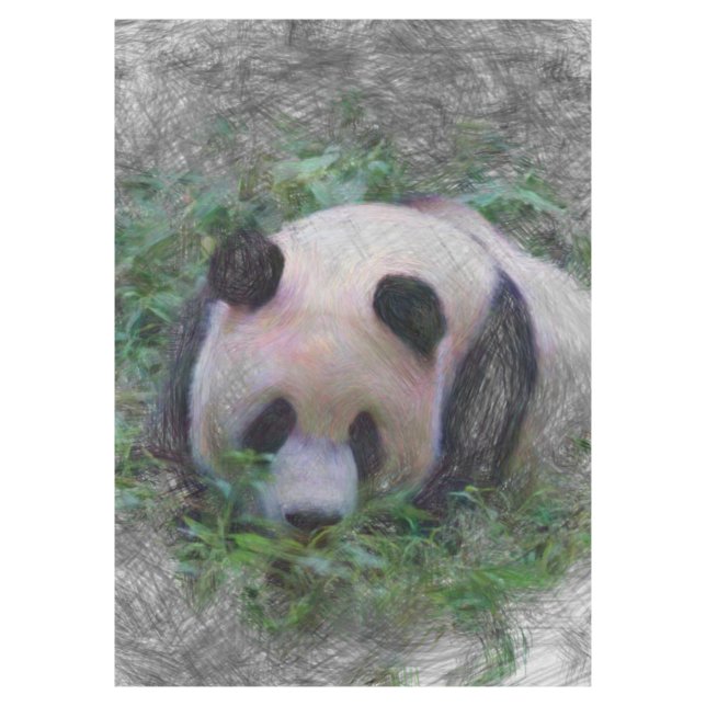 artistic animal panda tablecloth (Front)
