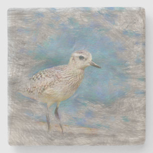 artistic animal small bird stone coaster