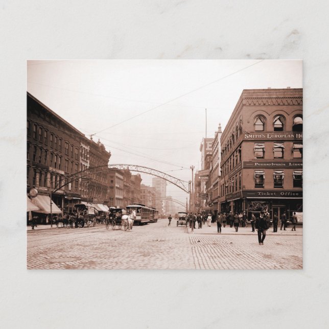 Artistic antique photo High Street Columbus OH Postcard (Front)