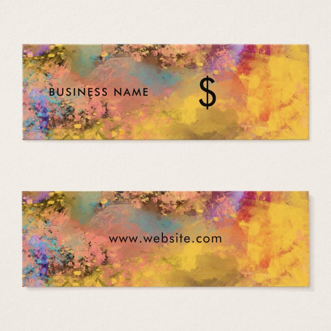 Artistic Art Abstract Painting Colourful Price Tag (Front & Back)