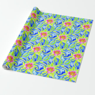 Artistic Art Nouveau Boho Floral Wrapping Paper