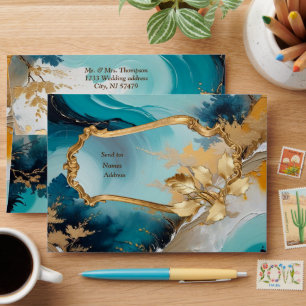 Artistic Asian Oriental Waves & Sceneries Envelope