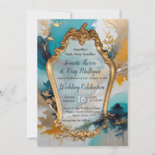 Artistic Asian Oriental Waves & Sceneries Invitation