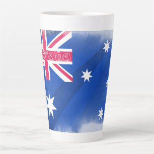Artistic Australia Flag Fadeout Latte Mug