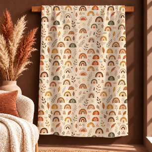 Artistic Autumn Dusty Green Terracotta Blanket Art