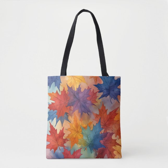 Artistic Autumn Maple Leaves Tote (Front)